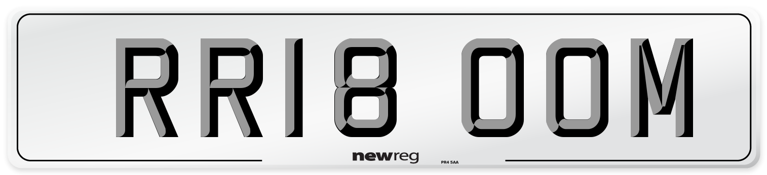 RR18 OOM Number Plate from New Reg